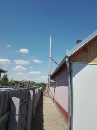 Régi kémény magasítása tartószerkezettel